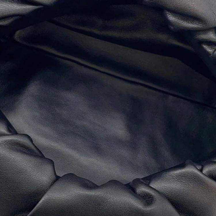 Pre Owned Bottega Veneta The Chain Pouch Shoulder Bag Black Leather