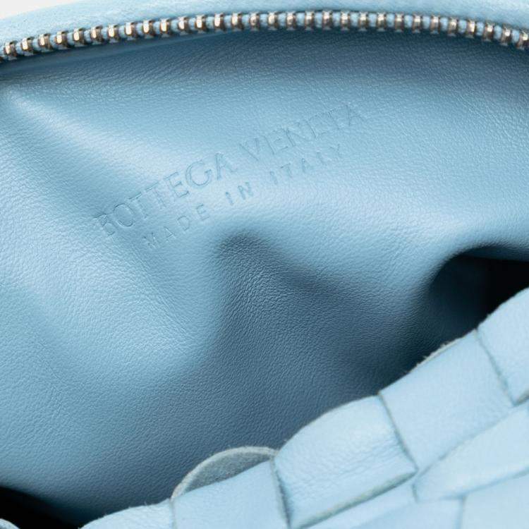 Pre Owned Bottega Veneta Blue Mini Nappa Intrecciato Jodie