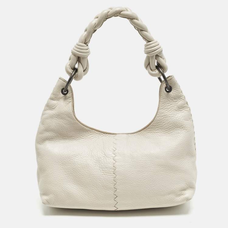 مملوكة مسبقًا Bottega Veneta Braided Handle Light Purple Leather Hobo