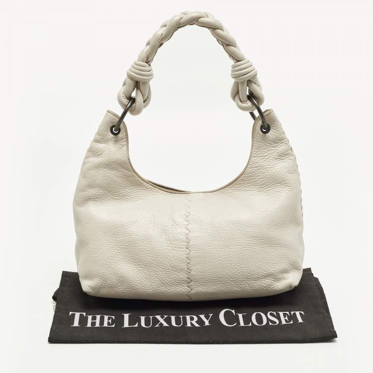 مملوكة مسبقًا Bottega Veneta Braided Handle Light Purple Leather Hobo