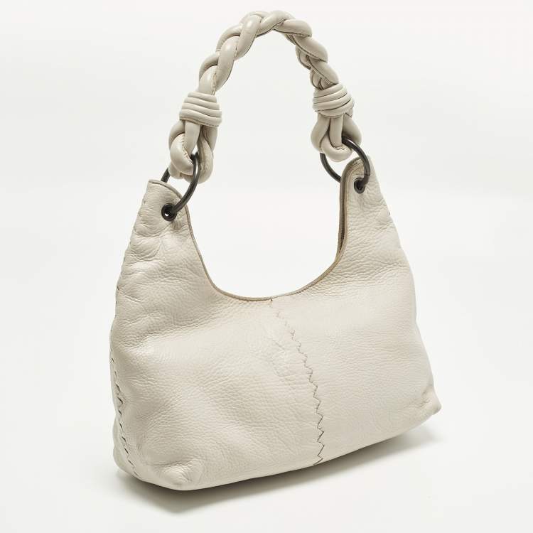 مملوكة مسبقًا Bottega Veneta Braided Handle Light Purple Leather Hobo