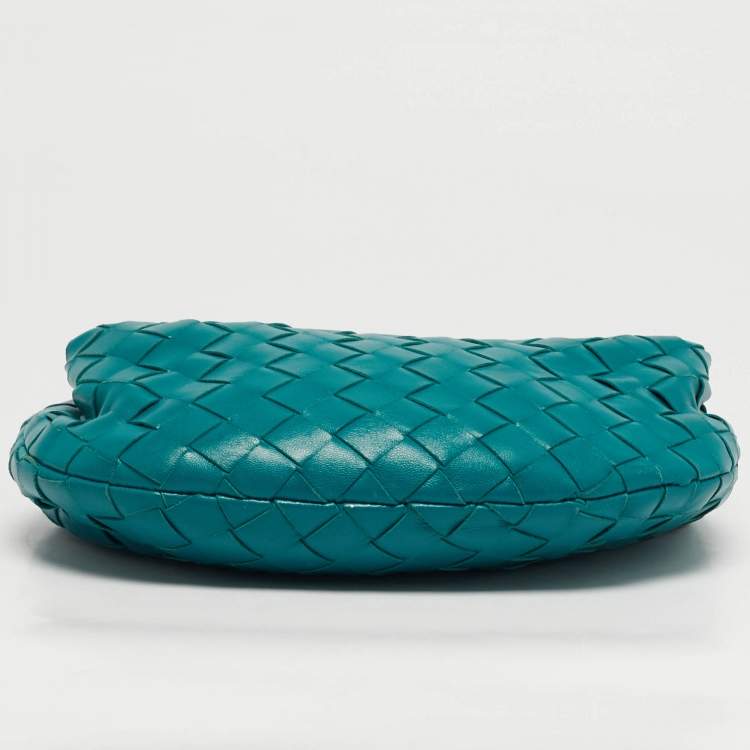 Pre Owned Bottega Veneta BV Jodie Mini Green Intrecciato Leather Hobo