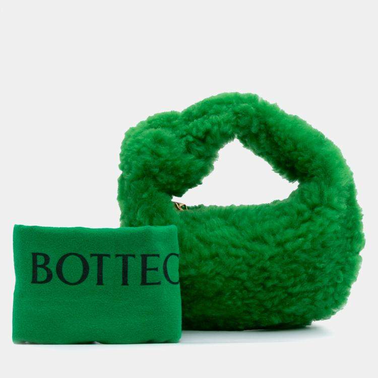 Pre Owned Bottega Veneta Green Mini Shearling Jodie