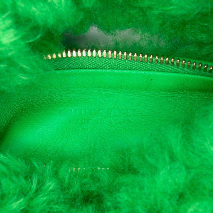 Pre Owned Bottega Veneta Green Mini Shearling Jodie