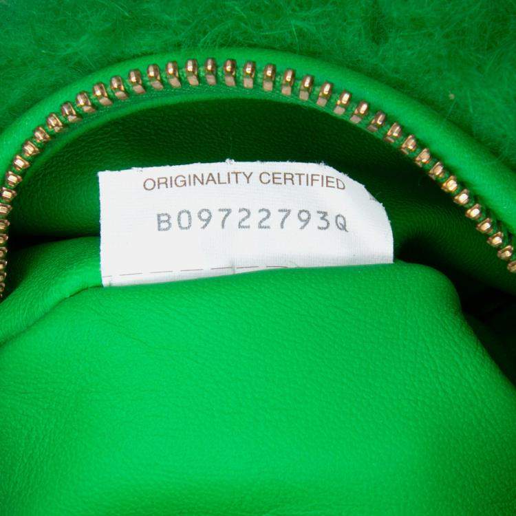 Pre Owned Bottega Veneta Green Mini Shearling Jodie