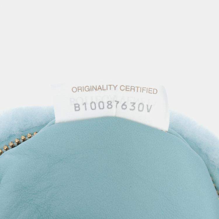 Pre Owned Bottega Veneta Light Blue Mini Shearling Jodie