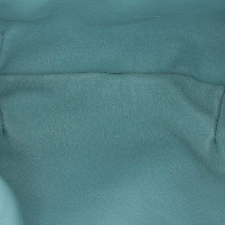 Pre Owned Bottega Veneta Light Blue Mini Shearling Jodie