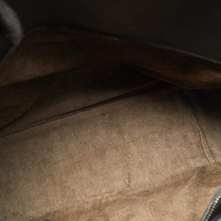 مملوكة مسبقًا Bottega Veneta Double Compartment Dark Grey Intrecciato Leather Tote