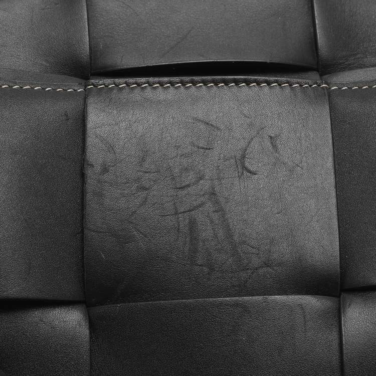 Pre Owned Bottega Veneta Arco Small Black Leather Tote