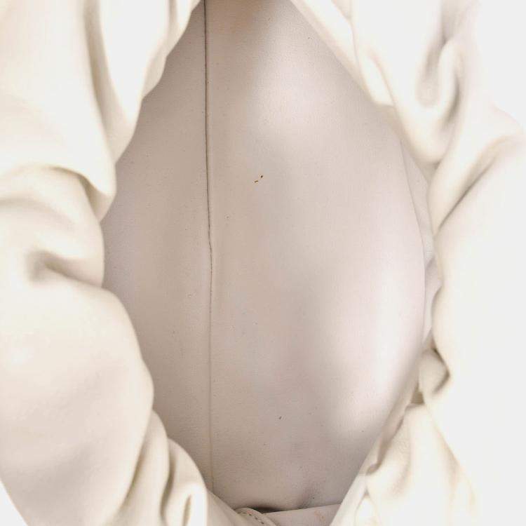 Pre Owned Bottega Veneta Beige Chain Pouch Bag