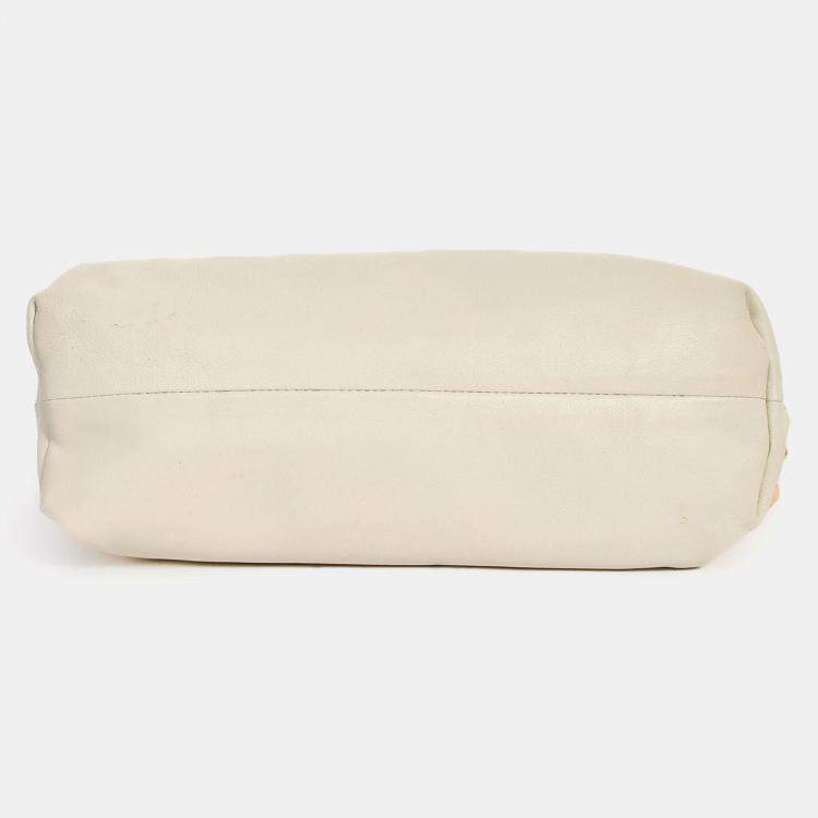 Pre Owned Bottega Veneta Beige Chain Pouch Bag