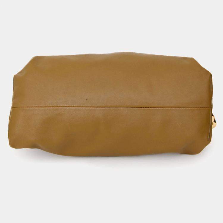 Pre Owned Bottega Veneta Brown Leather Chain Pouch