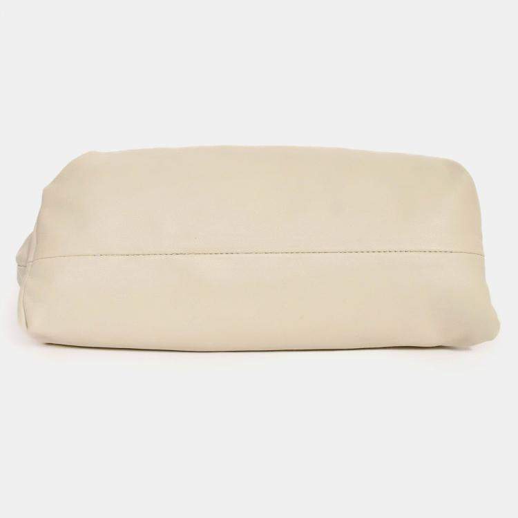 Pre Owned Bottega Veneta Beige Chain Pouch Bag