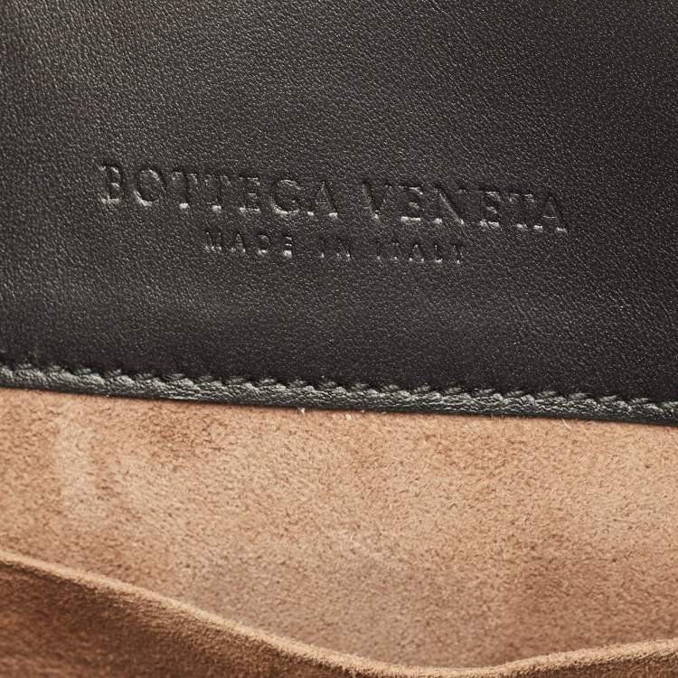 مملوكة مسبقًا Bottega Venetta Mezzaluna Black Intrecciato Leather Bag