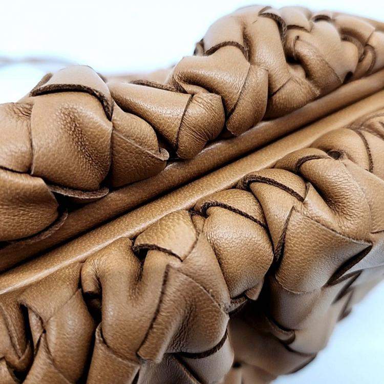 مملوكة مسبقًا Bottega Veneta Brown Leather Mesh Butter Calf Crossbody Bag