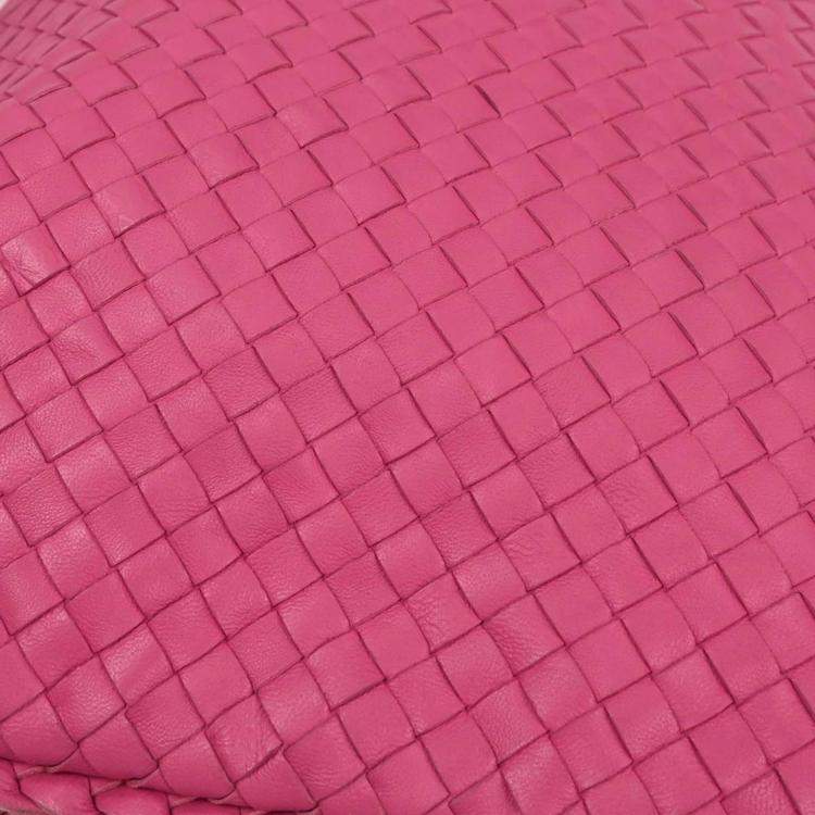 Pre Owned Bottega Veneta Pink Intrecciato Hobo Handbag