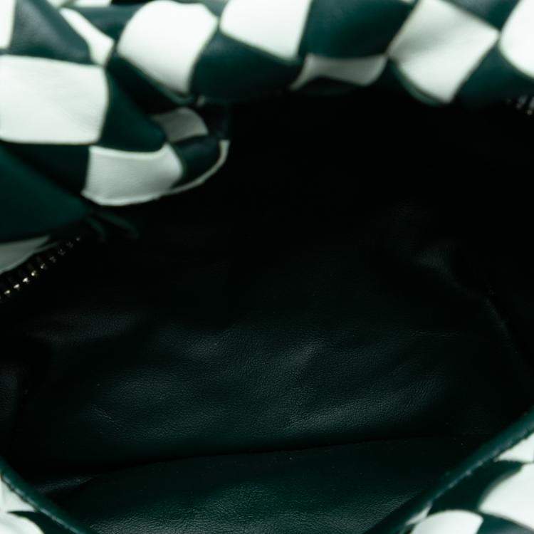 مملوكة مسبقًا Bottega Veneta Green White Mini Bicolor Nappa Intrecciato Dragon Jodie