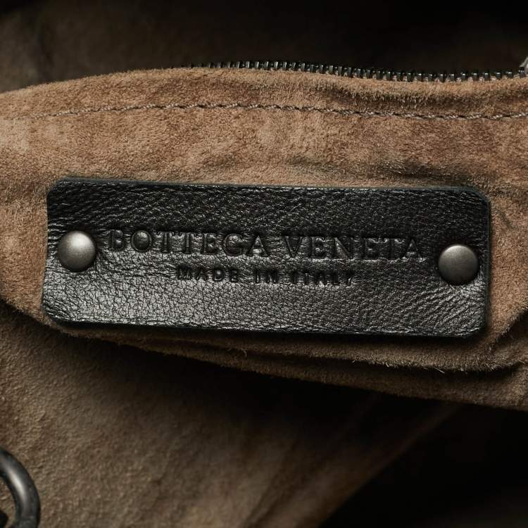 Pre Owned Bottega Veneta Cesta Black Intrecciato Leather Tote