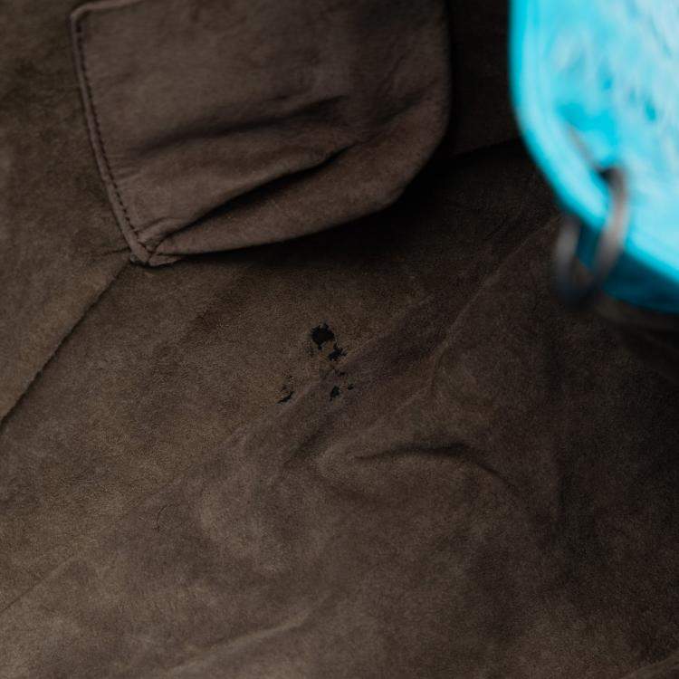 مملوكة مسبقًا Bottega Veneta Blue Large Nappa Intrecciato Campana Hobo