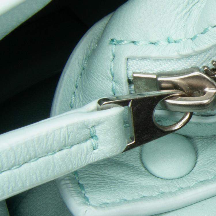 Pre Owned Bottega Veneta Blue Nappa Intrecciato Padded Cassette Crossbody