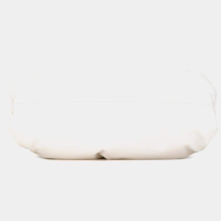 Pre Owned Bottega Veneta White Lambskin The Shoulder Pouch