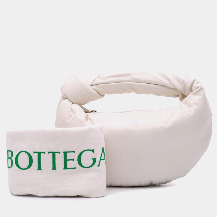 Pre Owned Bottega Veneta White Mini Nappa Puffy Jodie