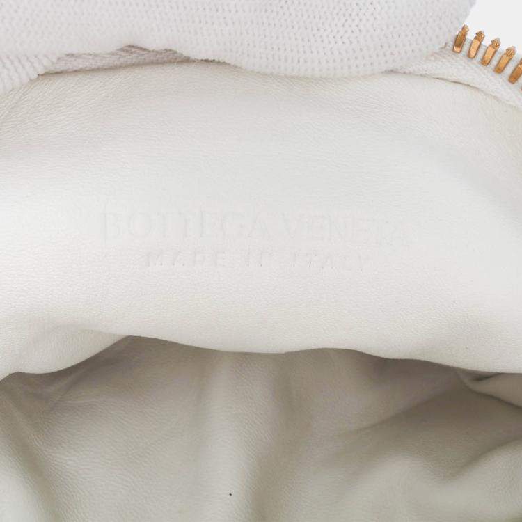 Pre Owned Bottega Veneta White Mini Nappa Puffy Jodie