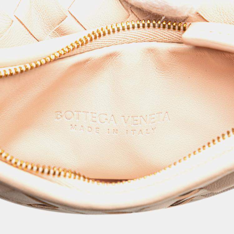 Pre Owned Bottega Veneta Pink Small Nappa Intrecciato Gemelli Hobo