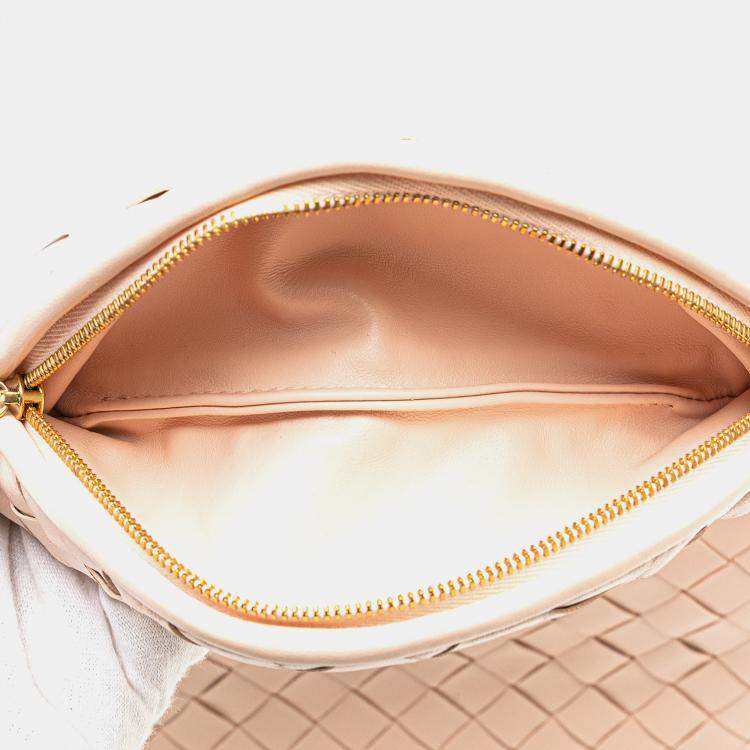 Pre Owned Bottega Veneta Pink Small Nappa Intrecciato Gemelli Hobo