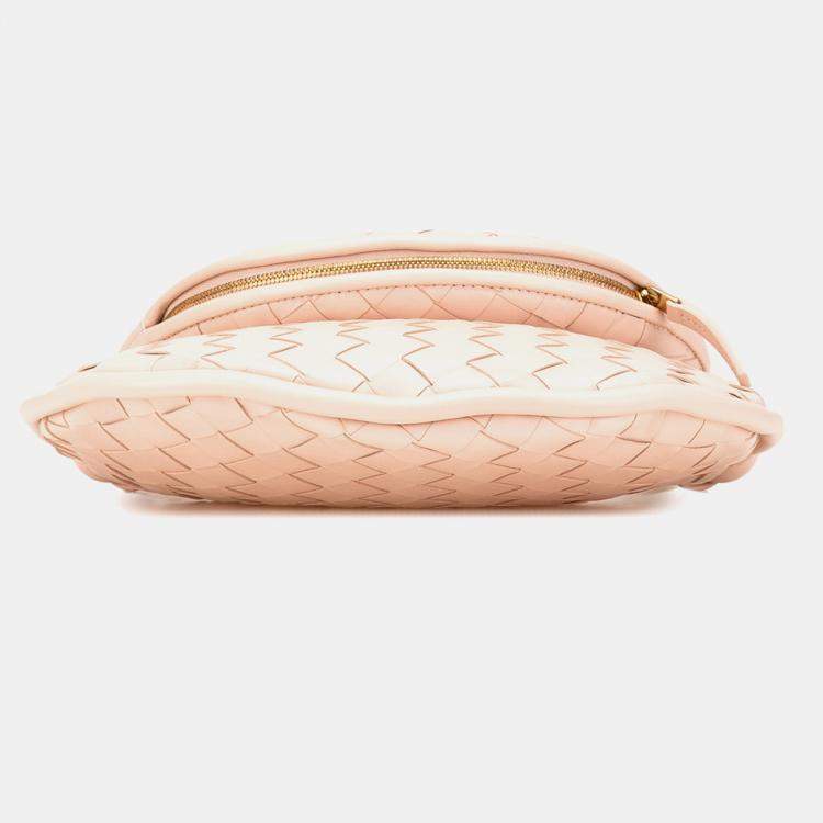 Pre Owned Bottega Veneta Pink Small Nappa Intrecciato Gemelli Hobo