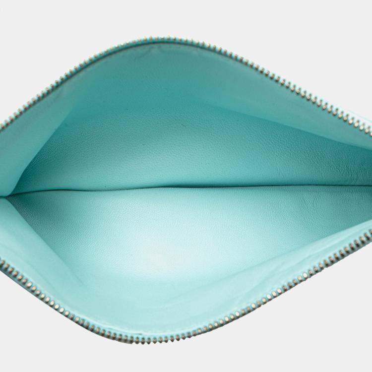 Pre Owned Bottega Veneta Blue Large Lambskin Intreccio Padded Tote