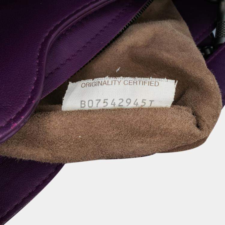 Pre Owned Bottega Veneta Purple Nappa Intrecciato Napoli Satchel
