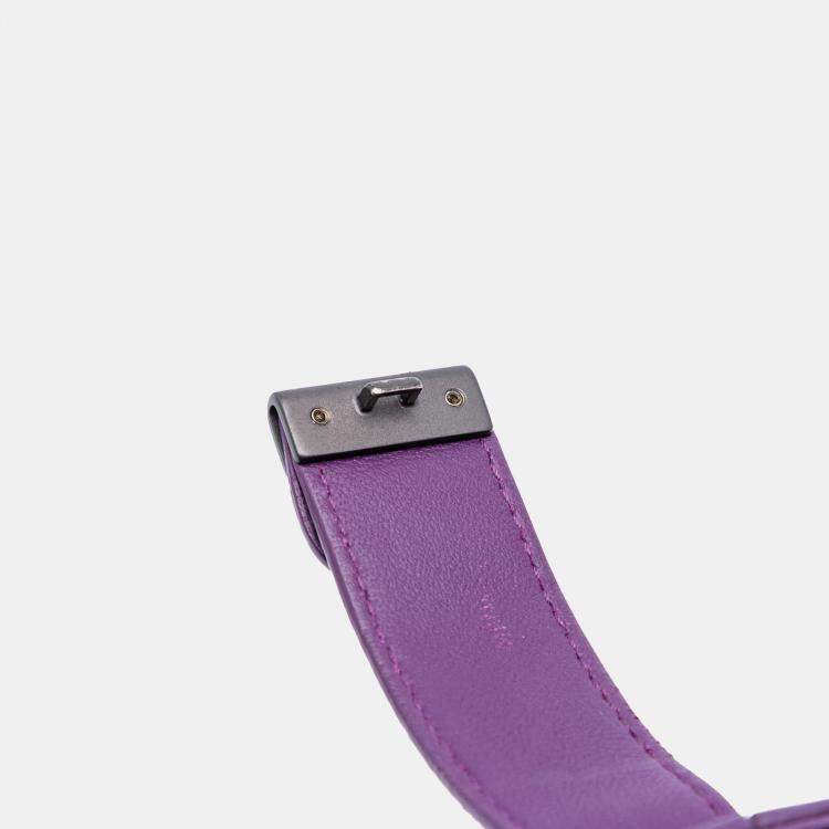 Pre Owned Bottega Veneta Purple Nappa Intrecciato Napoli Satchel