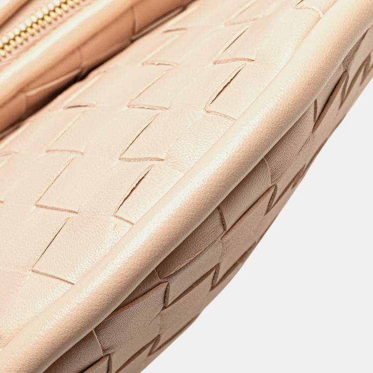 Pre Owned Bottega Veneta Pink Small Nappa Intrecciato Gemelli Hobo