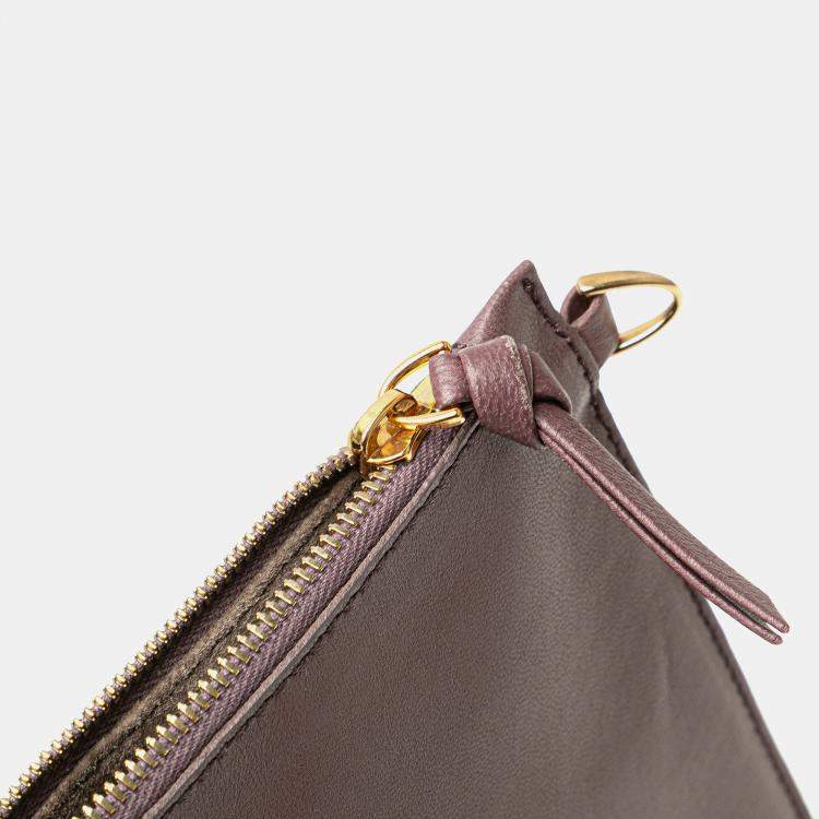 Pre Owned Bottega Veneta Pink Lambskin Intreccio Cabat Tote