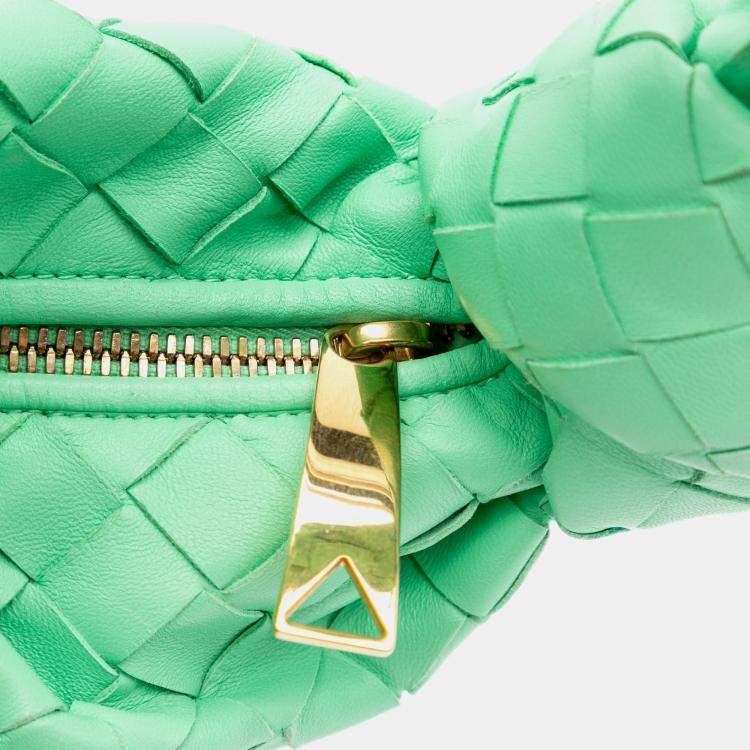Pre Owned Bottega Veneta Green Mini Nappa Intrecciato Jodie