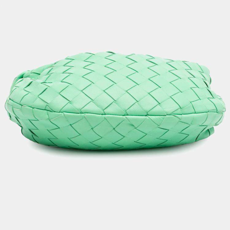 Pre Owned Bottega Veneta Green Mini Nappa Intrecciato Jodie