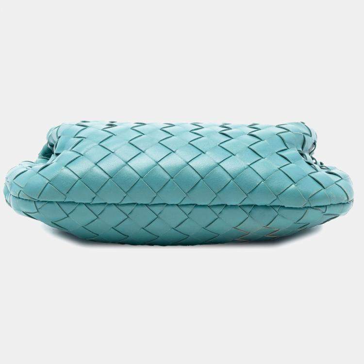مملوكة مسبقًا Bottega Veneta Blue Mini Nappa Intrecciato Jodie
