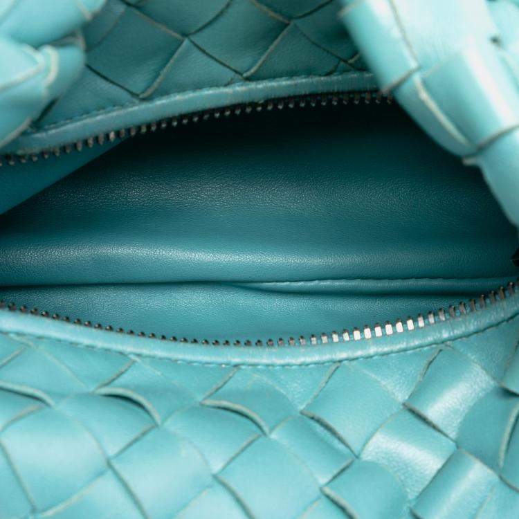 مملوكة مسبقًا Bottega Veneta Blue Mini Nappa Intrecciato Jodie