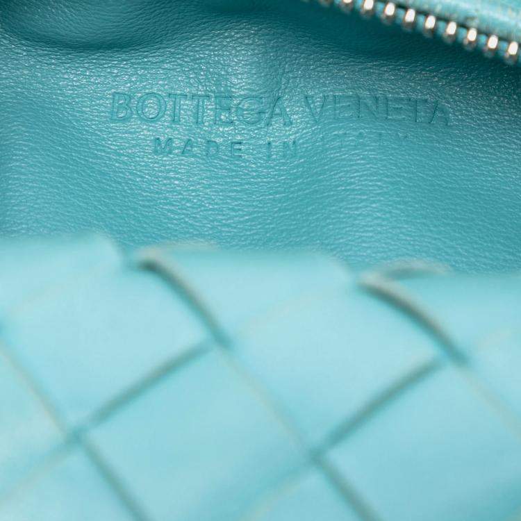 مملوكة مسبقًا Bottega Veneta Blue Mini Nappa Intrecciato Jodie