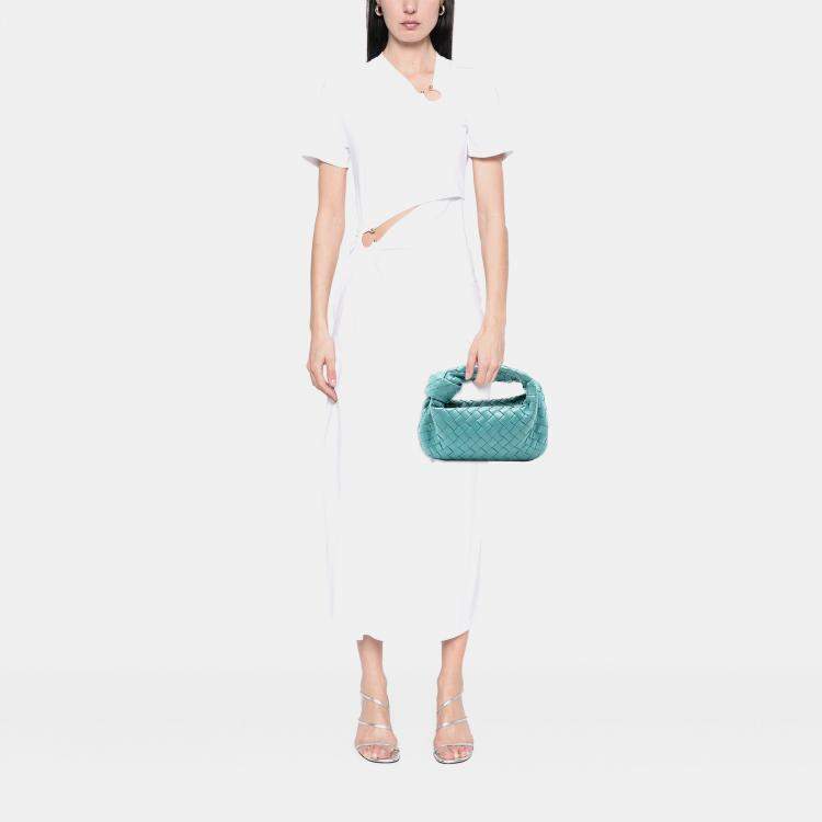 مملوكة مسبقًا Bottega Veneta Blue Mini Nappa Intrecciato Jodie