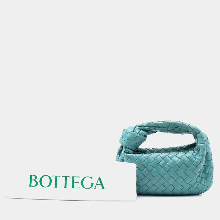 مملوكة مسبقًا Bottega Veneta Blue Mini Nappa Intrecciato Jodie