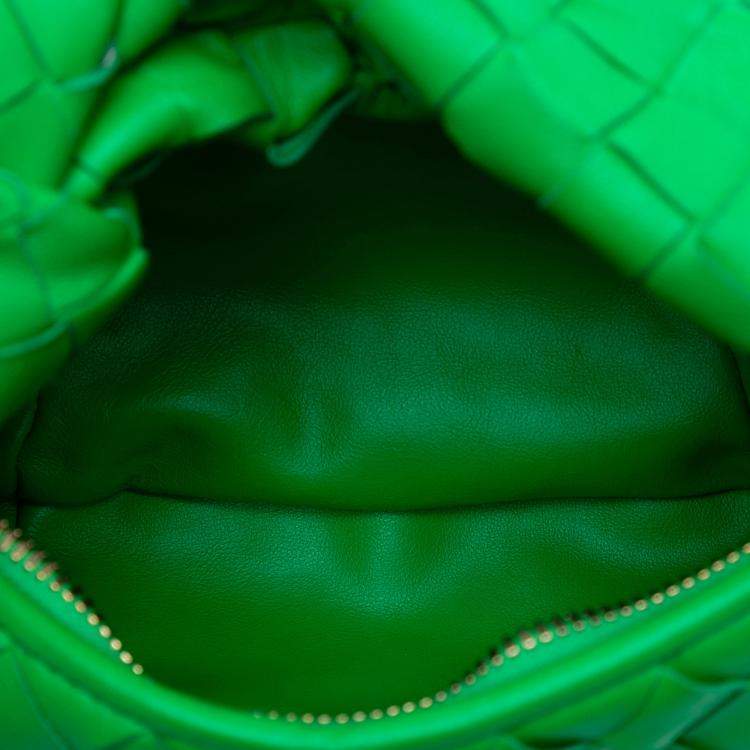 Pre Owned Bottega Veneta Green Mini Nappa Intrecciato Jodie