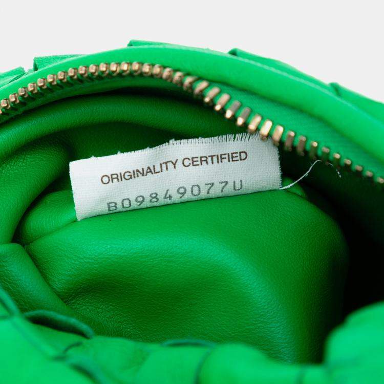 Pre Owned Bottega Veneta Green Mini Nappa Intrecciato Jodie