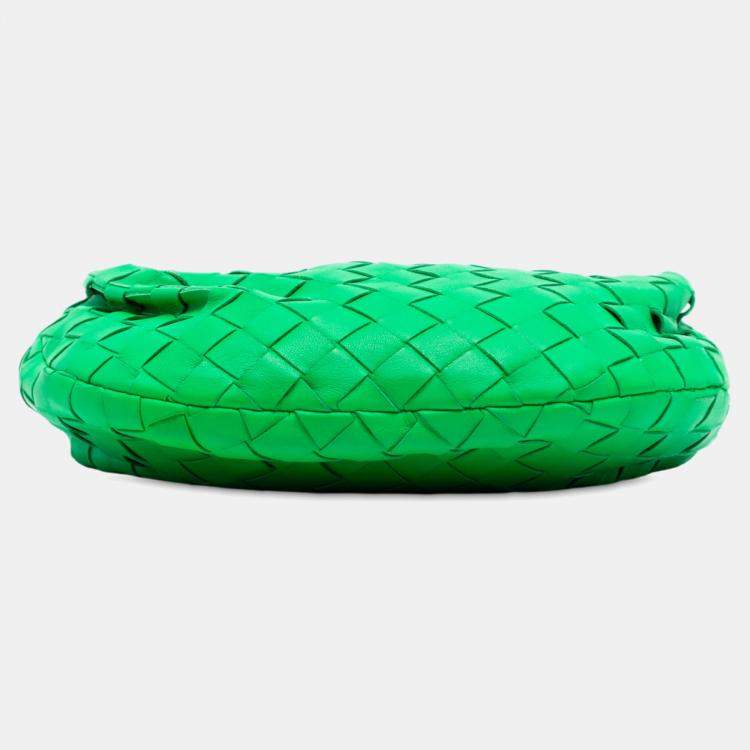 Pre Owned Bottega Veneta Green Mini Nappa Intrecciato Jodie