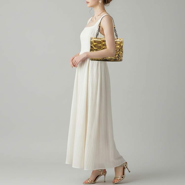 مملوكة مسبقًا Bottega Veneta Brown/Yellow Karung Leather and Watersnake Shoulder Bag