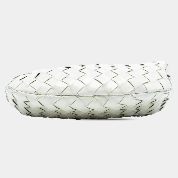 Pre Owned Bottega Veneta White Mini Nappa Intrecciato Jodie
