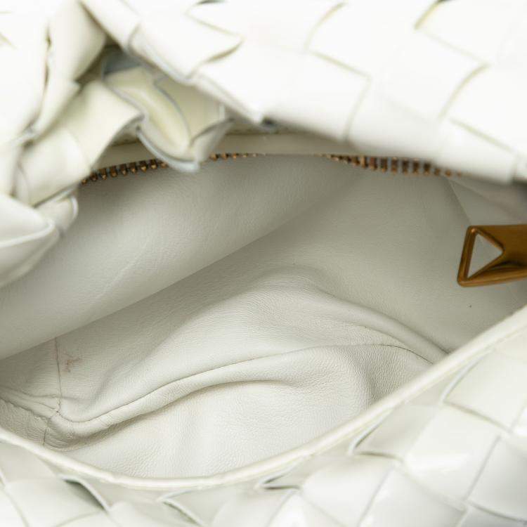 Pre Owned Bottega Veneta White Mini Nappa Intrecciato Jodie