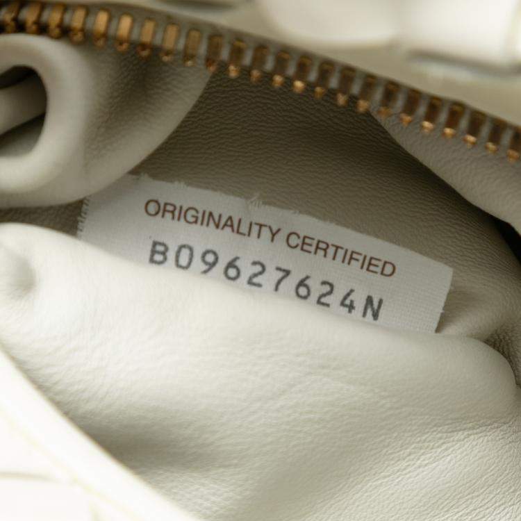 Pre Owned Bottega Veneta White Mini Nappa Intrecciato Jodie