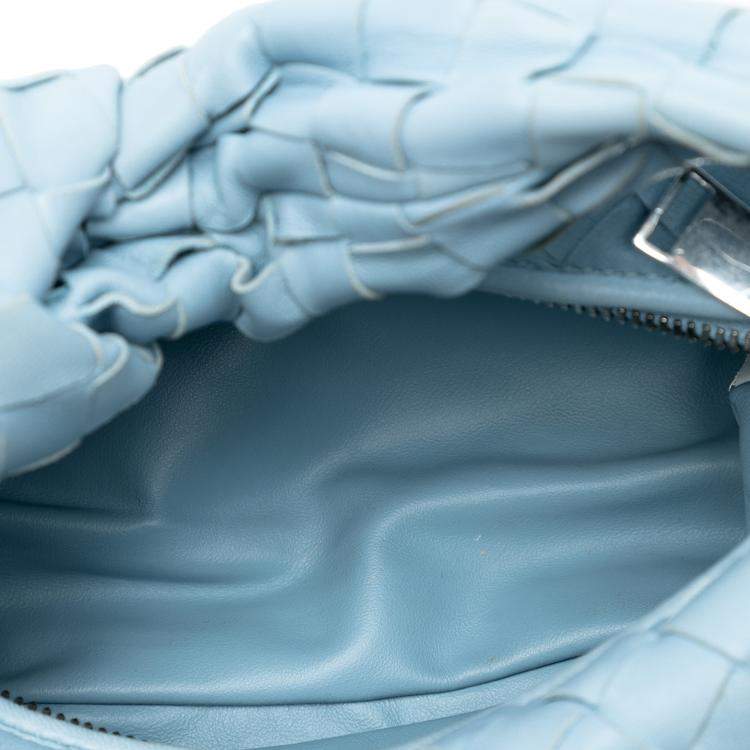 Pre Owned Bottega Veneta Blue Mini Nappa Intrecciato Jodie